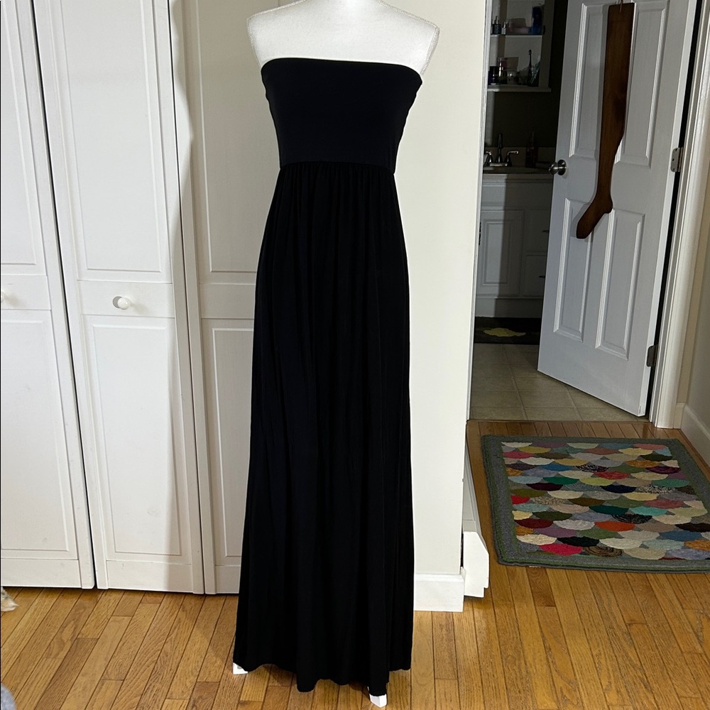 Splendid Black Strapless Maxi Dress Small Sundress